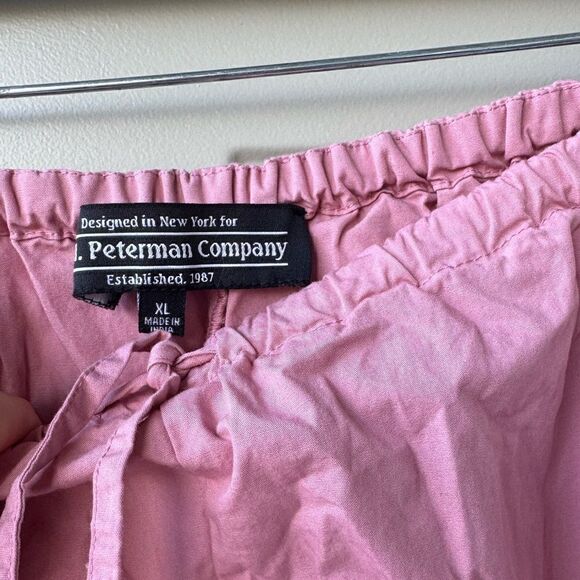 The J. Peterman Company Women’s Wide Leg Jogger Pants XL Dusty Rose Cropped Boho - Picture 5 of 5